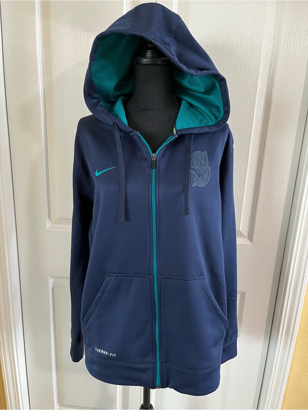 Seattle Mariners Nike Navy & Teal Therma-Fit Hoodie